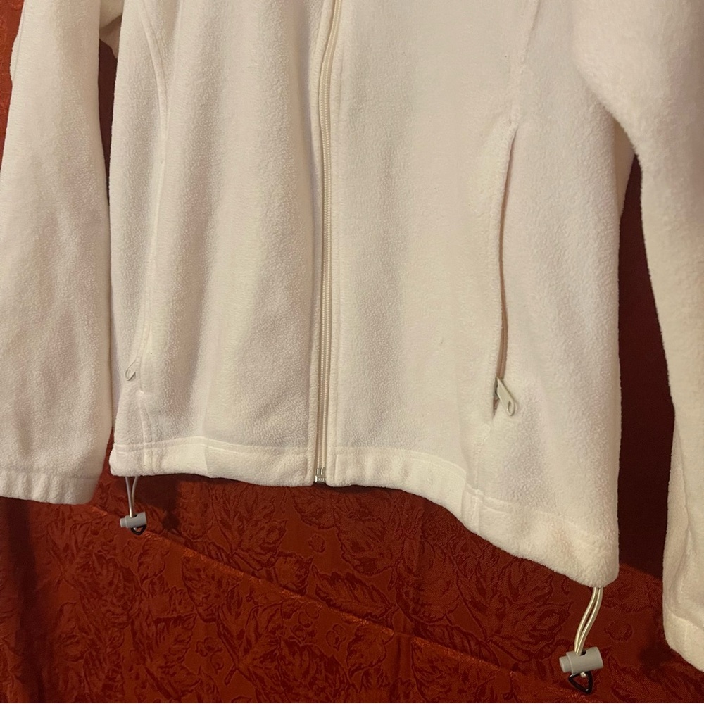 Columbia Women's Ivory Fleece Full Zipper Jacket Size Large - Picture 3 of 6
